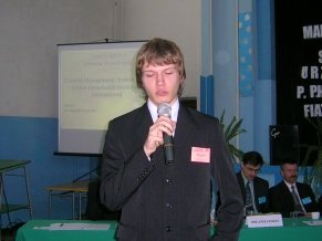 Konrad Kost�pski (klasa III Zi) z ZS3 zaj�� II miejsce