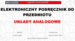 Elektroniczny podr�cznik zaprojektowany przez �ukasza Gabrysia
