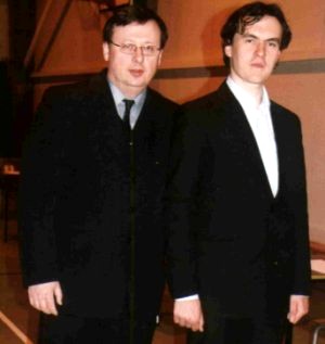 Piotr Nowicki z opiekunem p. Rados�awem Moskalem