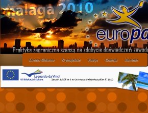 Strona internetowa o praktykach w Maladze 2010